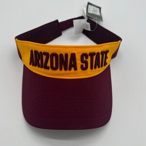 Adidas Arizona State Sun‎ Devils NCAA Visor Hat Cap Pickelball Maroon Gold Fall